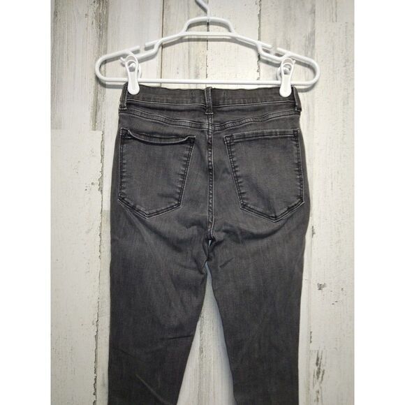 Gap 1969 True Skinny High Rise Gray Denim Pants Size 26R measures 26x27.5 - Picture 6 of 9